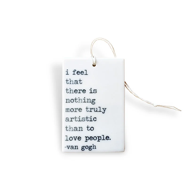 Mary Burrows Van Gogh Porcelain Quote Ornament