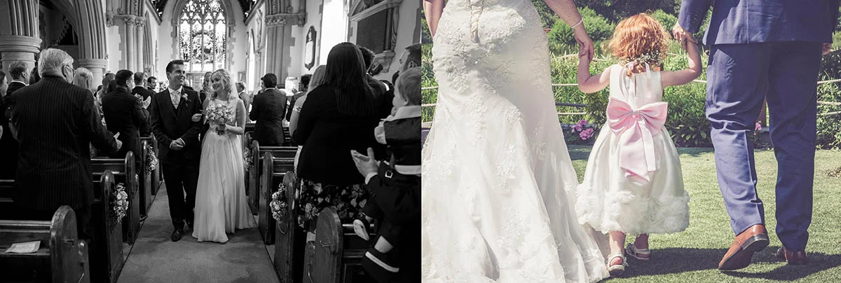 Down the aisle at a Newbury church
