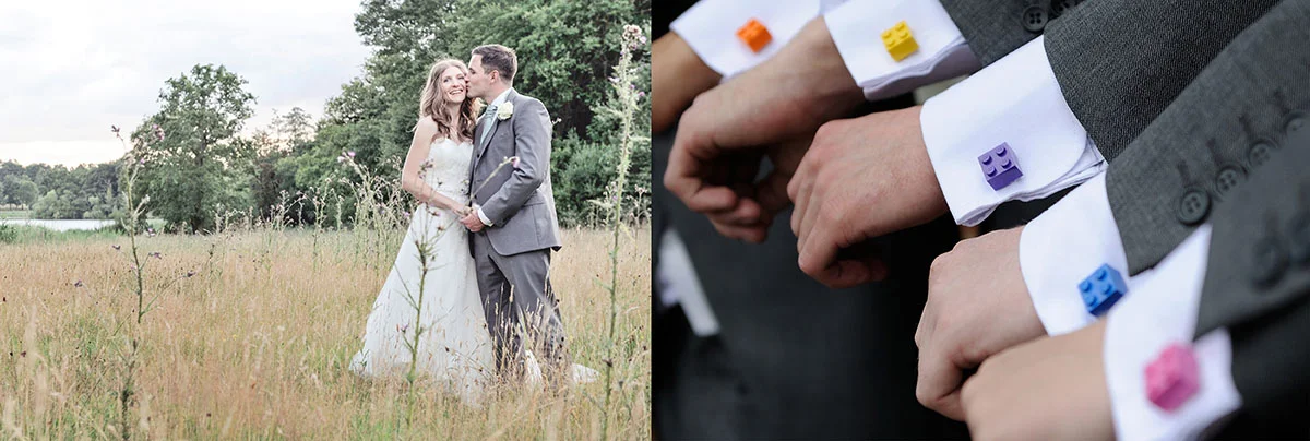 Bride in long grass