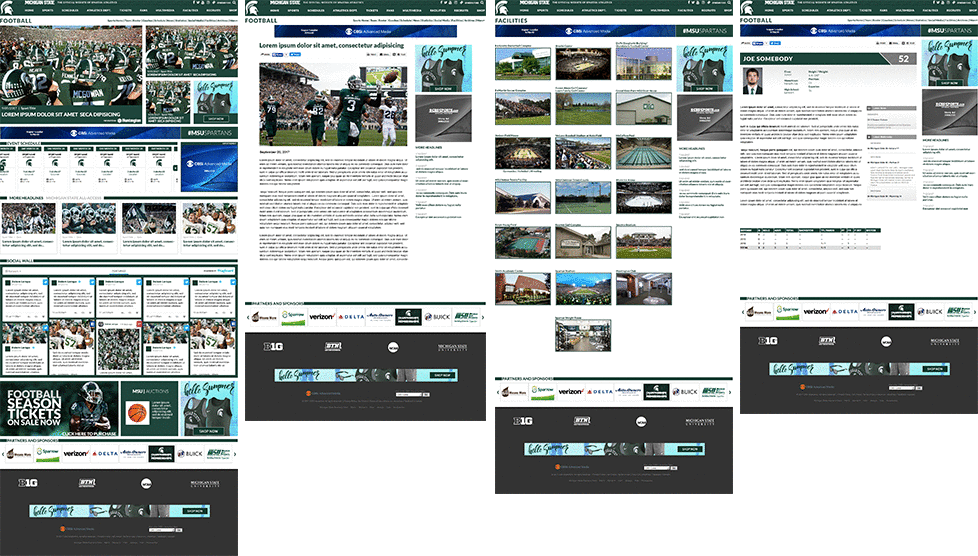 Interior Pages. Sports, Story, Non Sports and Bio Page.
