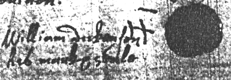 His mark and seal on his 1677 will