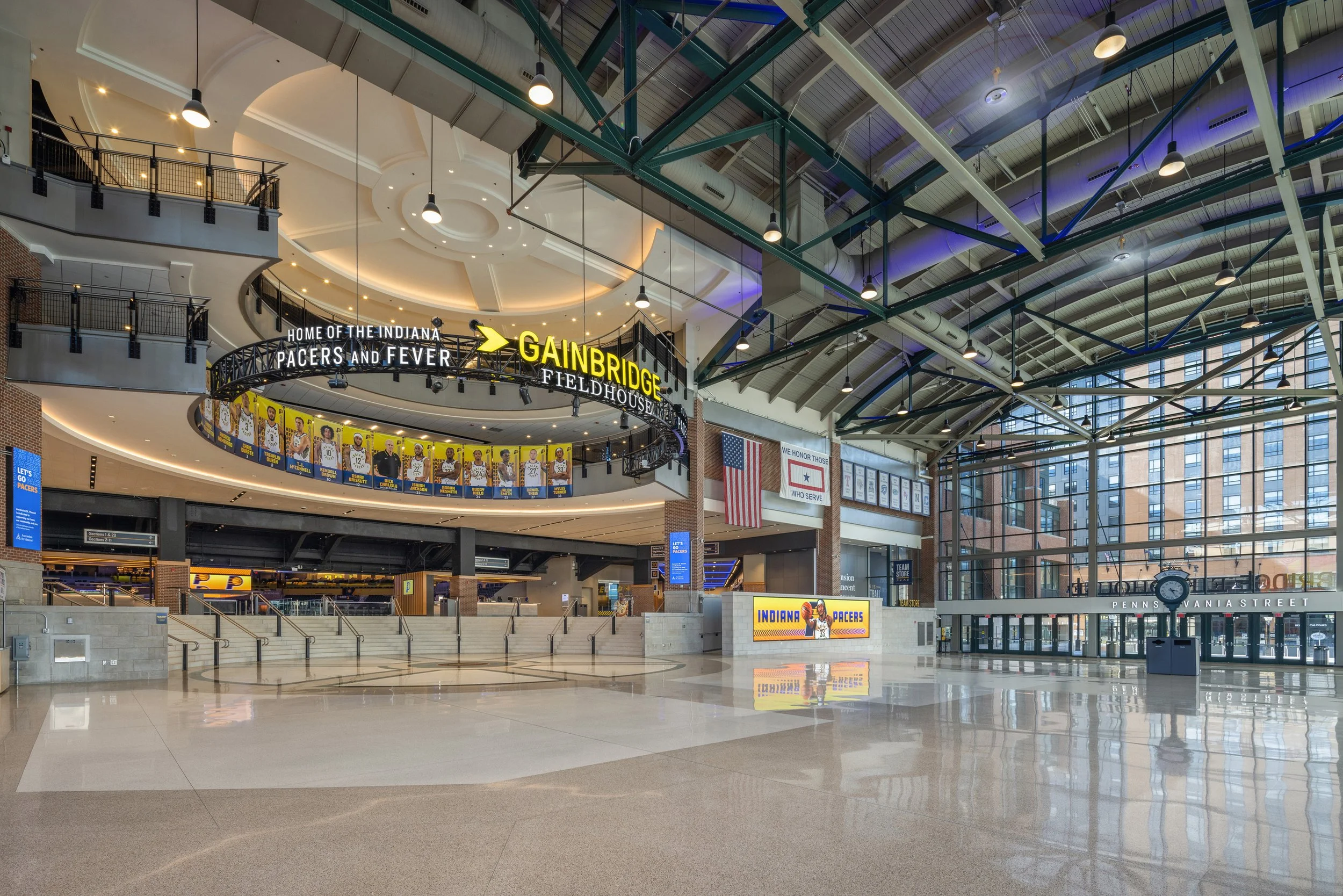 Architectural Photography of Indiana Pacers Gainbridge Fieldhouse Indianapolis 07
