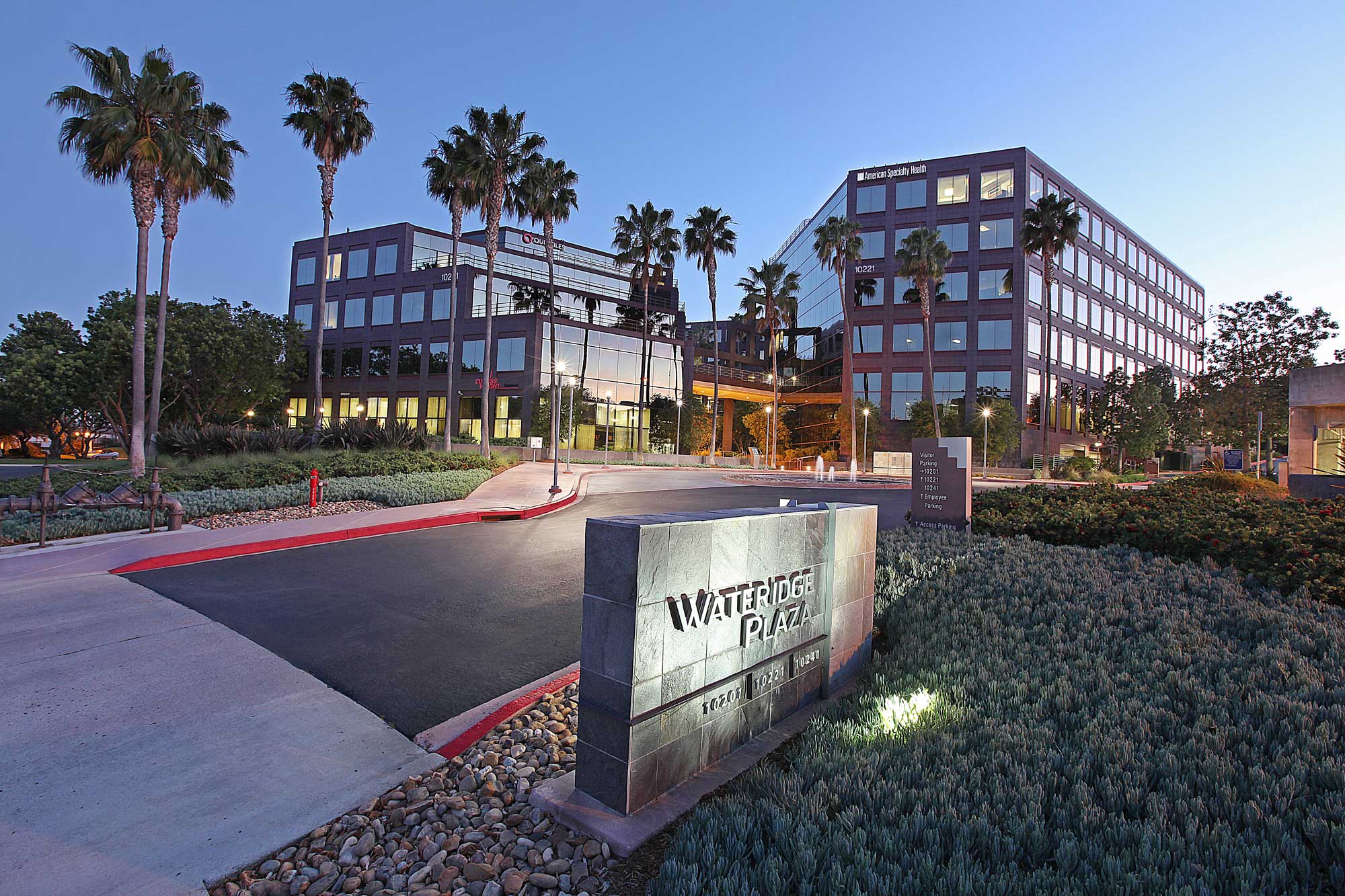  ​Wateridge Corporate Park, one of San Diego’s first business parks to include a residential element, is a 125-acre community master planned as a unique mixed-use corporate environment. Wateridge exudes preeminent corporate identity and offers a sele