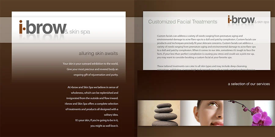 ​Brochure Spread w/ pocket and translucent inserts