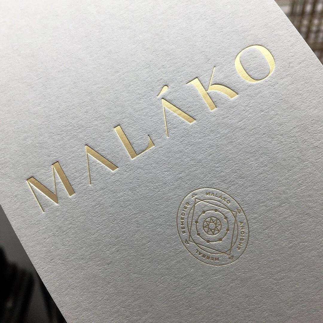 Gold foil stamping Dot Studio London