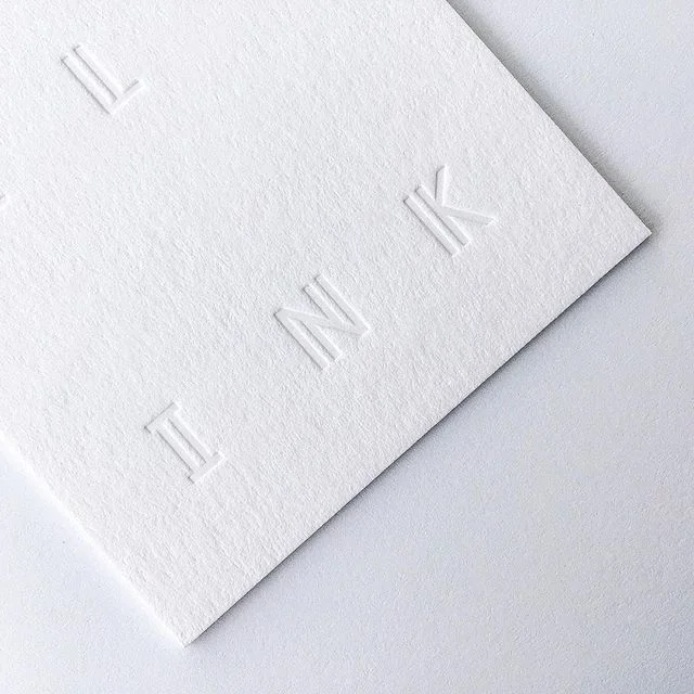 Blind Debossing | No Ink print on Colorplan Paper. Dot Studio London