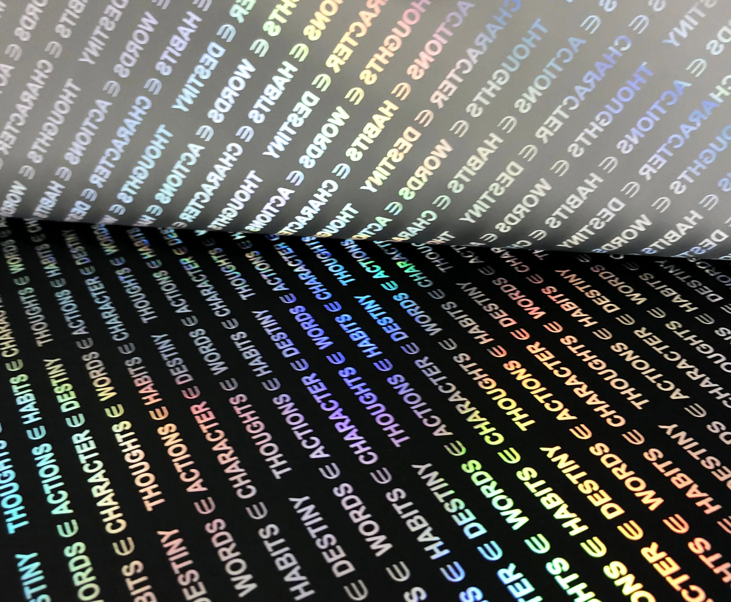 Holographic poster, Screen printing + holographic foil. Developed and printed by Dot Studio.