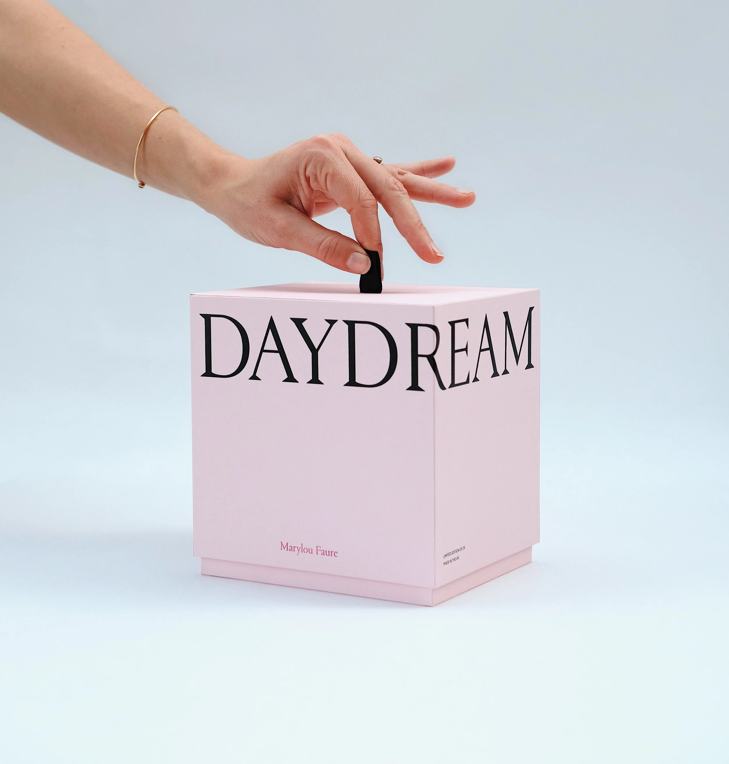  Packaging. Boxes created for Marylou Faure. Packaging design + nice pictures by Chris Biron. Paper: Bright White + Candy Pink Colorplan. Foil: Black, holographic pink + clear Foilco. Produced by Dot Studio, London.  # packagingdesig n  #handmade   #