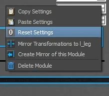 Context Menu Options