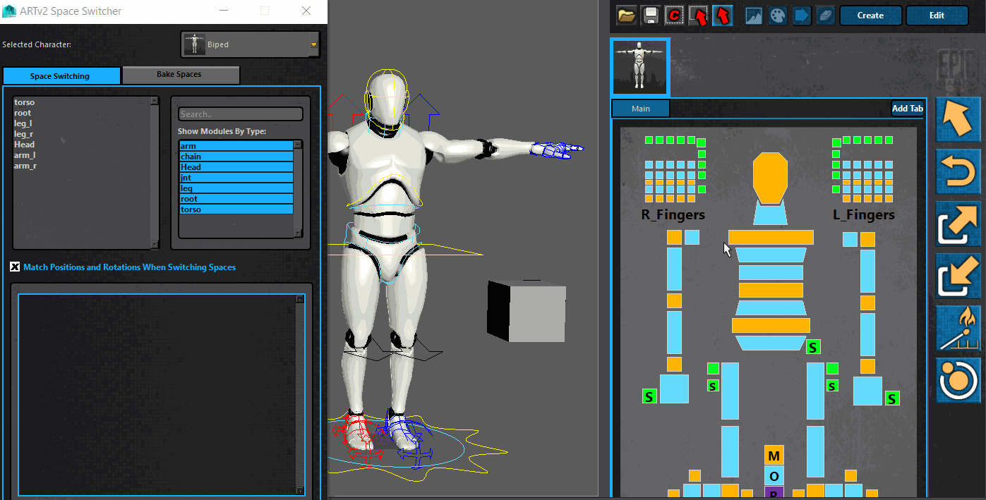 Final implementation. Creating a new space now gets added to the context menu without relaunching the animation interface.