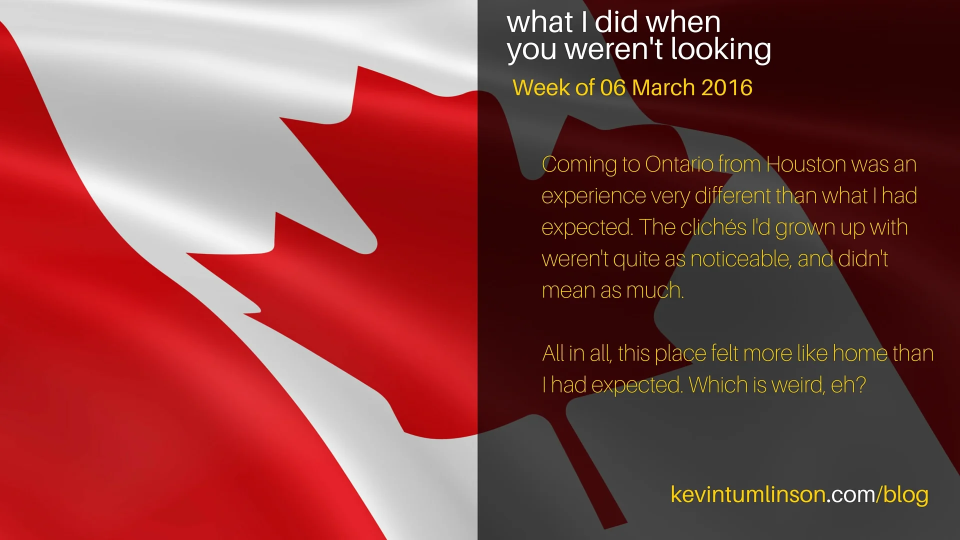 What I did when you weren't looking - Week of 03-06-16