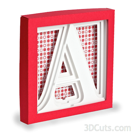 Download Letter A Shadow Box Alphabet 3dcuts Com