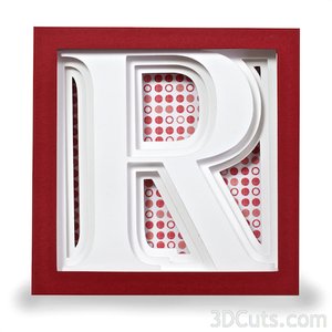 Letter R Shadow Box Alphabet 3dcuts Com