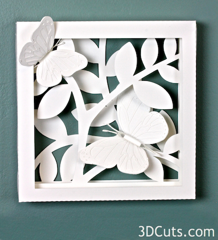 Tutorial - Butterfly Shadow Box — 3DCuts.com