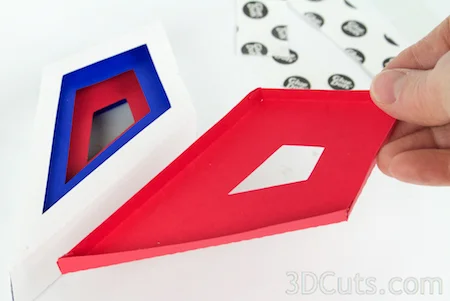 3d Paper Stars by 3dCuts.com, Marji Roy, 3D cutting files in .svg, .dxf, and .pdf formats for use with Silhouette and Cricut cutting machines, paper crafting files