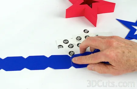 3d Paper Stars by 3dCuts.com, Marji Roy, 3D cutting files in .svg, .dxf, and .pdf formats for use with Silhouette and Cricut cutting machines, paper crafting files