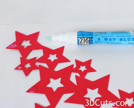 3d Paper Stars by 3dCuts.com, Marji Roy, 3D cutting files in .svg, .dxf, and .pdf formats for use with Silhouette and Cricut cutting machines, paper crafting files