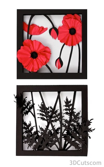 3DCuts.com, Marji Roy, 3D cutting files in .svg, .dxf, and pdf. formats for use with Silhouette and Cricut cutting machines, paper crafting files, butterfly shadow boxes