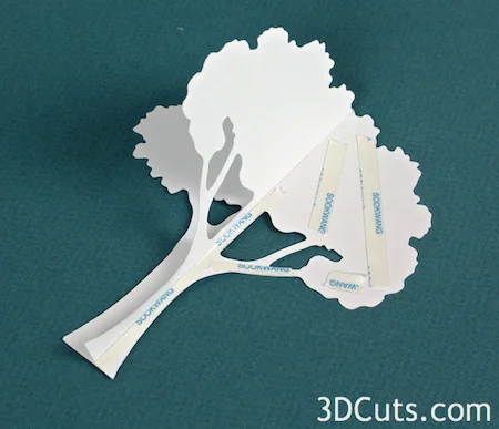 3DCuts.com, Marji Roy, 3D cutting files in .svg, .dxf, and pdf. formats for use with Silhouette and Cricut cutting machines, paper crafting files, Ledge Village Trees