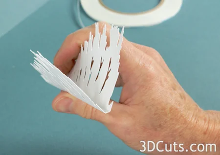 3DCuts.com, Marji Roy, 3D cutting files in .svg, .dxf, and pdf. formats for use with Silhouette and Cricut cutting machines, paper crafting files, Ledge Village Trees