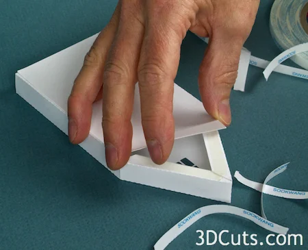 3DCuts.com, Marji Roy, 3D cutting files in .svg, .dxf, and pdf. formats for use with Silhouette and Cricut cutting machines, paper crafting files, Ledge Village Two Story House