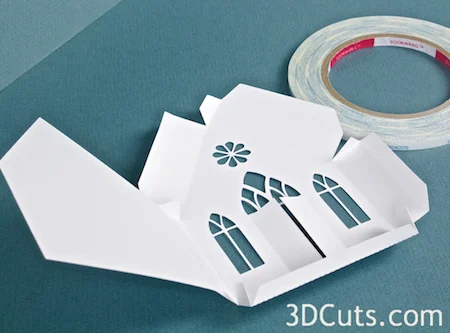 3DCuts.com, Marji Roy, 3D cutting files in .svg, .dxf, and pdf. formats for use with Silhouette and Cricut cutting machines, paper crafting files, Ledge Village Chapel