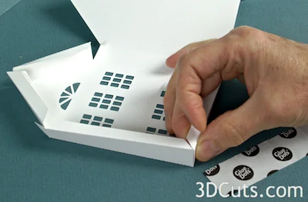 3DCuts.com, Marji Roy, 3D cutting files in .svg, .dxf, and pdf. formats for use with Silhouette and Cricut cutting machines, paper crafting files, Ledge Village Two Story House
