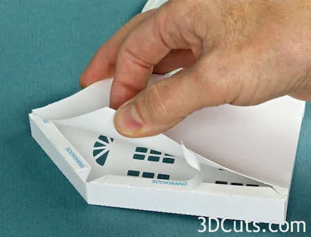 3DCuts.com, Marji Roy, 3D cutting files in .svg, .dxf, and pdf. formats for use with Silhouette and Cricut cutting machines, paper crafting files, Ledge Village Two Story House