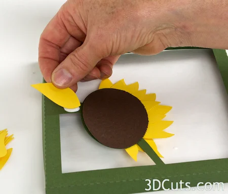 3DCuts.com, Marji Roy, 3D cutting files in .svg, .dxf, and pdf. formats for use with Silhouette and Cricut cutting machines, paper crafting files, Sunflower Shadow boxes