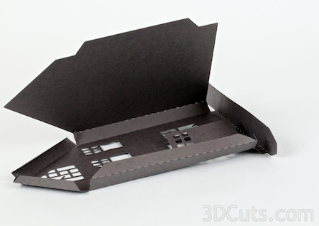 3DCuts.com, Marji Roy, 3D cutting files in .svg, .dxf, and pdf. formats for use with Silhouette and Cricut cutting machines, paper crafting files, Ledge Village Haunted House Series