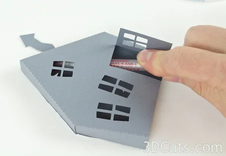 3DCuts.com, Marji Roy, 3D cutting files in .svg, .dxf, and pdf. formats for use with Silhouette and Cricut cutting machines, paper crafting files, Ledge Village Haunted House Series
