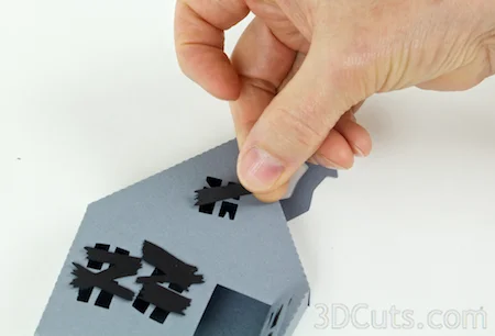 3DCuts.com, Marji Roy, 3D cutting files in .svg, .dxf, and pdf. formats for use with Silhouette and Cricut cutting machines, paper crafting files, Ledge Village Haunted House Series