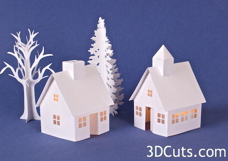 Download New Buildings for Tea Light Village — 3DCuts.com