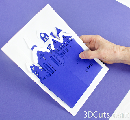 Download Tutorial Snowy Town Christmas Card 3dcuts Com