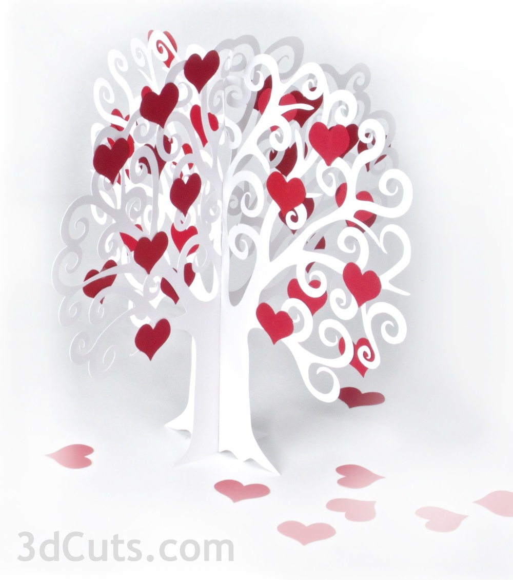 Download Tutorial Valentine Trees Tree With Heart Apples 3dcuts Com