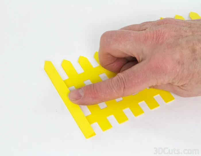 3d Picket Fence Centerpiece cutting files by 3dCuts.com, Marji Roy designs 3D cutting files in .svg, .dxf, and .pdf formats for use with Silhouette and Cricut cutting machines, paper crafting files, complete tutorial included