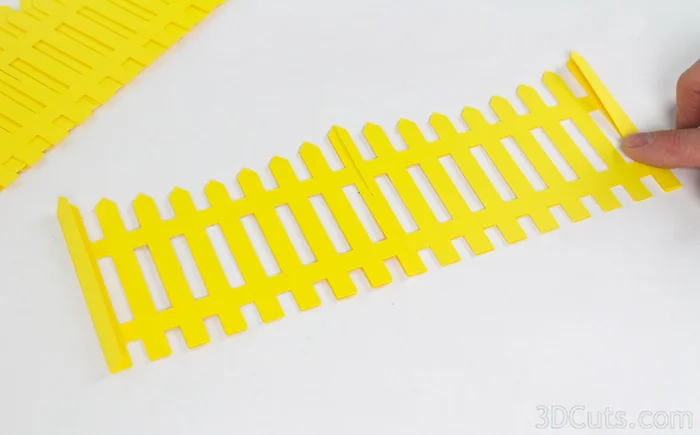 3d Picket Fence Centerpiece cutting files by 3dCuts.com, Marji Roy designs 3D cutting files in .svg, .dxf, and .pdf formats for use with Silhouette and Cricut cutting machines, paper crafting files, complete tutorial included