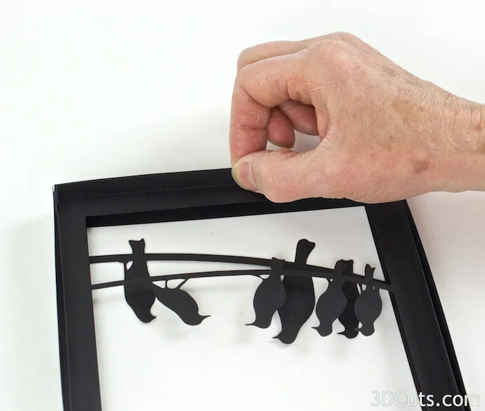 Make sure the back edges of each side line up evenly. This forms the space between frames 2 and 3. 