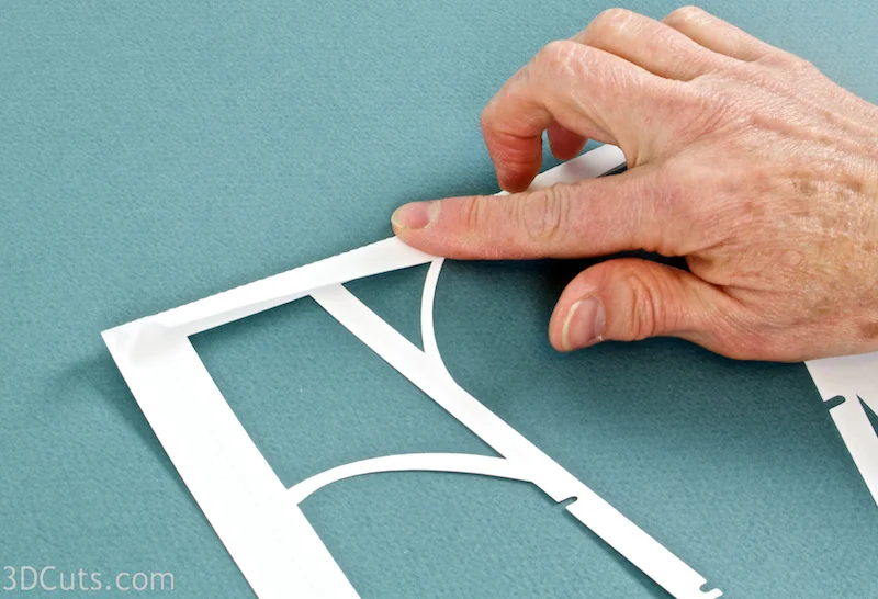 3d Birch Trees Shadow Box tutorial by 3dCuts.com, Marji Roy, 3D cutting files in .svg, .dxf, and .pdf formats for use with Silhouette and Cricut cutting machines, paper crafting files