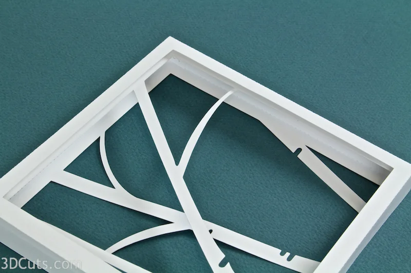 3d Birch Trees Shadow Box tutorial by 3dCuts.com, Marji Roy, 3D cutting files in .svg, .dxf, and .pdf formats for use with Silhouette and Cricut cutting machines, paper crafting files