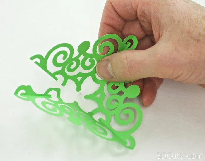 Fold to form a 3d triangle.