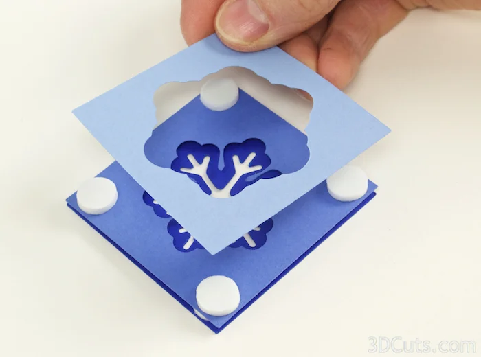 3d Shadow Box Christmas Ornaments by 3dCuts.com, Marji Roy, 3D cutting files in .svg, .dxf, and .pdf formats for use with Silhouette and Cricut cutting machines, paper crafting files