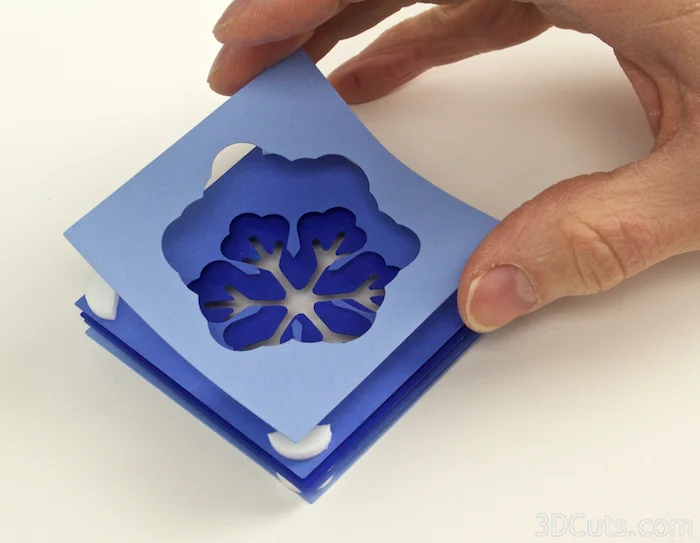 3d Shadow Box Christmas Ornaments by 3dCuts.com, Marji Roy, 3D cutting files in .svg, .dxf, and .pdf formats for use with Silhouette and Cricut cutting machines, paper crafting files