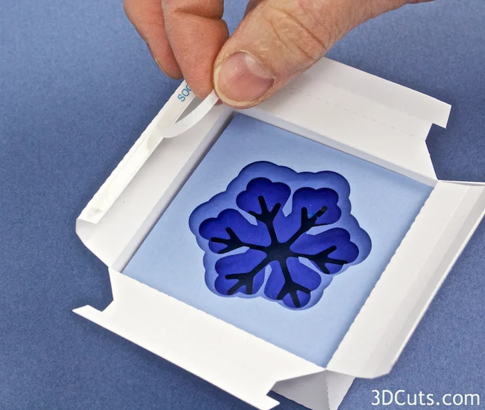 3d Shadow Box Christmas Ornaments by 3dCuts.com, Marji Roy, 3D cutting files in .svg, .dxf, and .pdf formats for use with Silhouette and Cricut cutting machines, paper crafting files