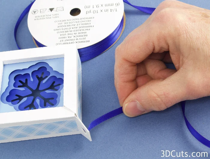 3d Shadow Box Christmas Ornaments by 3dCuts.com, Marji Roy, 3D cutting files in .svg, .dxf, and .pdf formats for use with Silhouette and Cricut cutting machines, paper crafting files