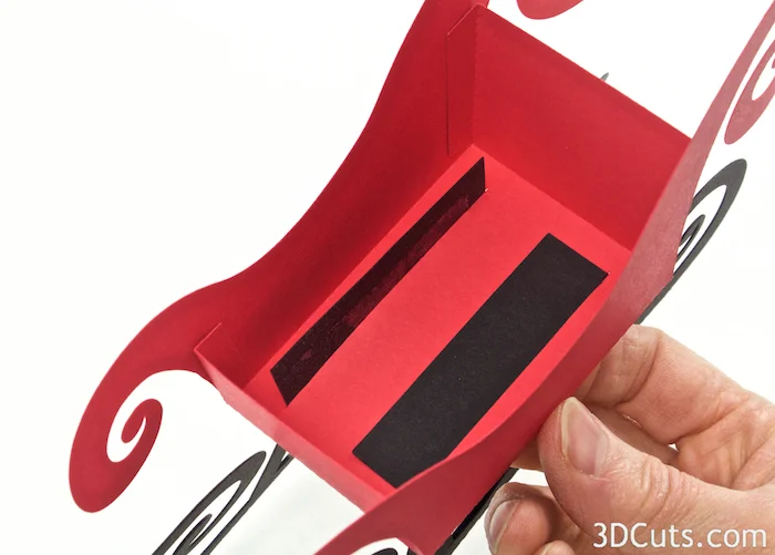 Santa's Sleigh by 3dCuts.com , Marji Roy, 3D cutting files in .svg, .dxf, and .pdf formats for use with Silhouette and Cricut cutting machines