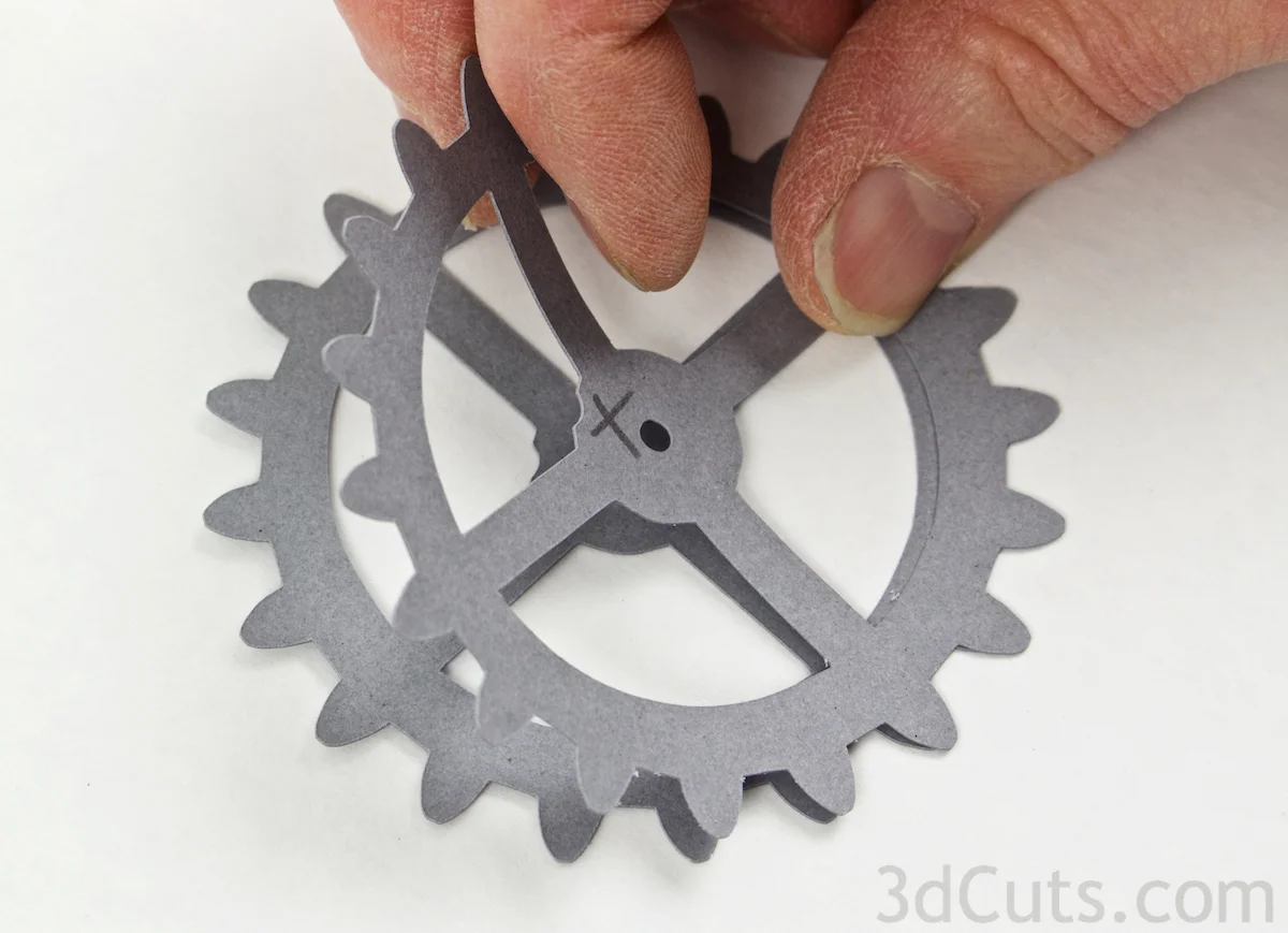 Working Gear Greeting Card designed by Marji Roy of 3dCuts.com . For use with Cricut and Silhouette cutting machines. Tutorial included.