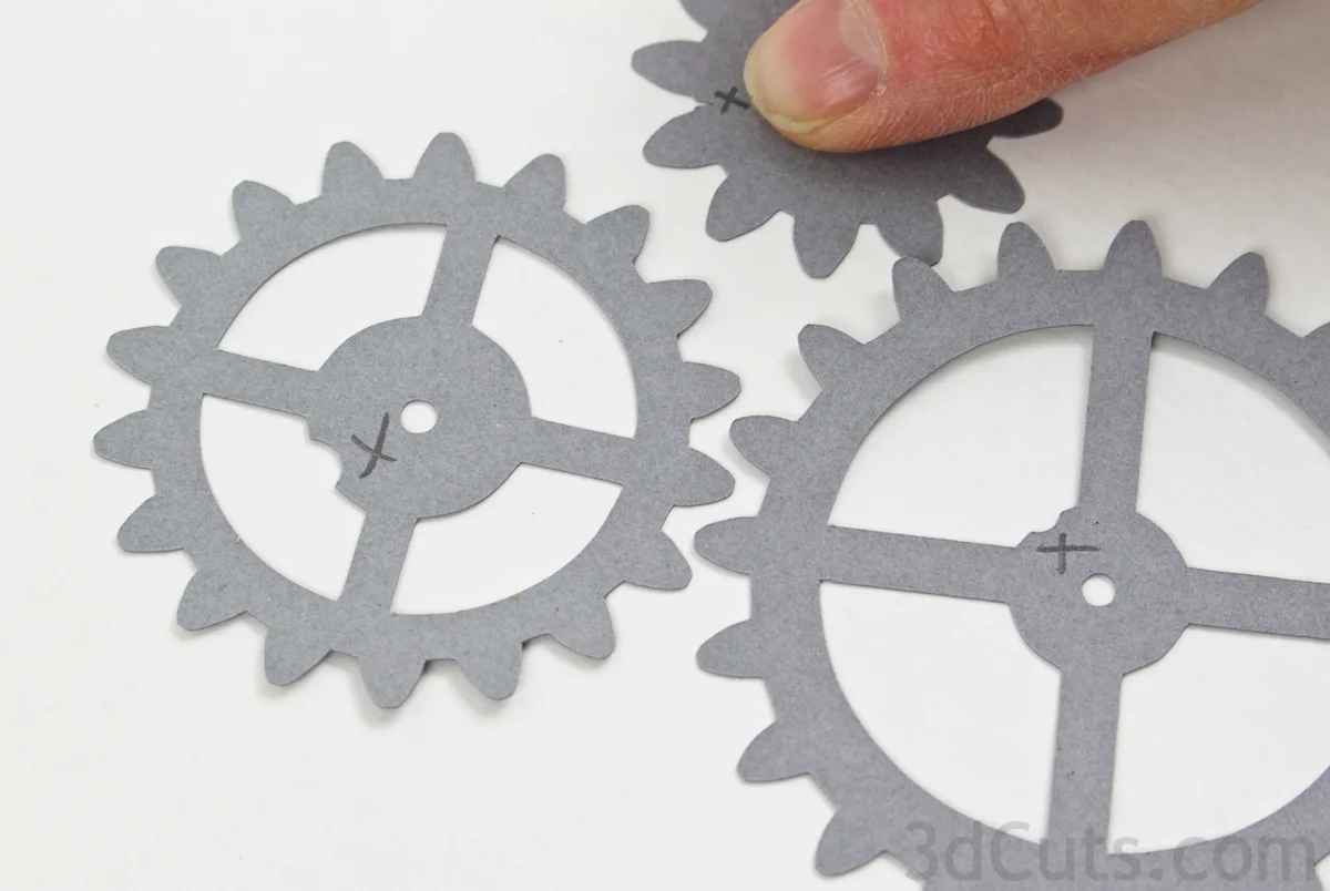 Working Gear Greeting Card designed by Marji Roy of 3dCuts.com . For use with Cricut and Silhouette cutting machines. Tutorial included.