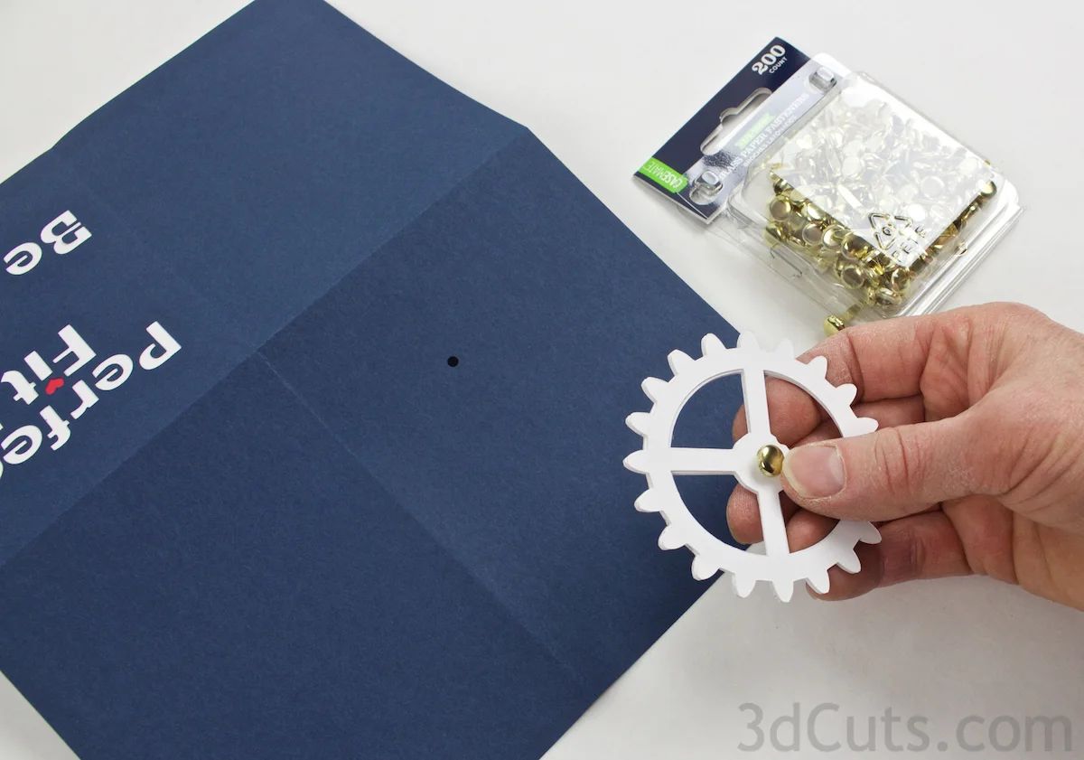 Working Gear Greeting Card designed by Marji Roy of 3dCuts.com . For use with Cricut and Silhouette cutting machines. Tutorial included.