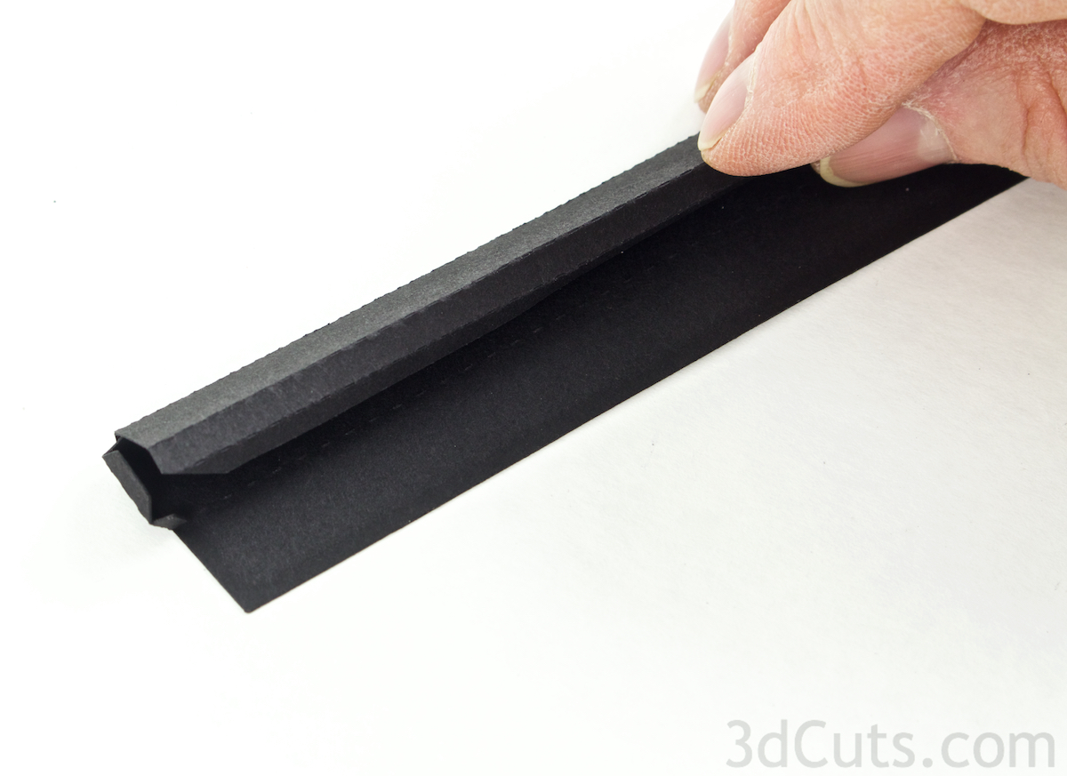 1. Pre fold on all dotted fold lines.